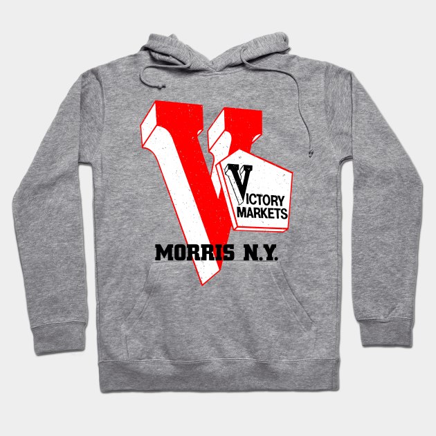 Victory Market Former Morris NY Grocery Store Logo Hoodie by MatchbookGraphics
